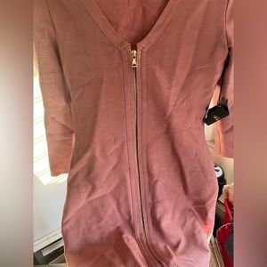Pink zip up dress